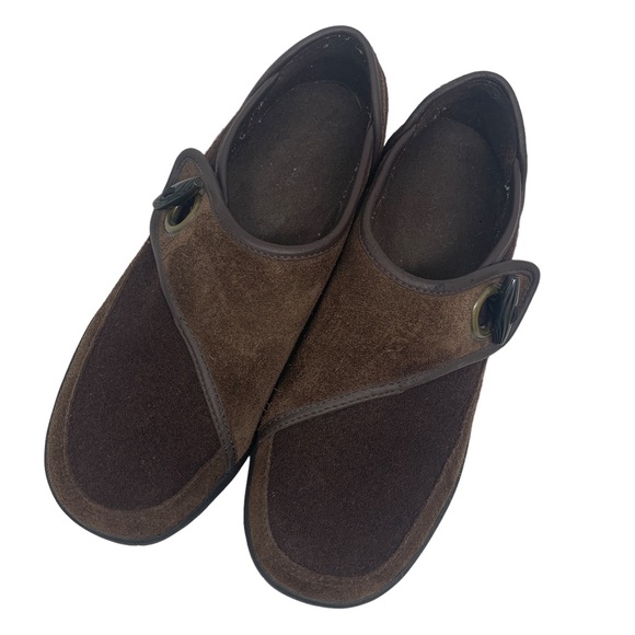 Lands’ End Brown Suede Slip-On Comfort Loafers Shoes Size 8.5 - Picture 3 of 11